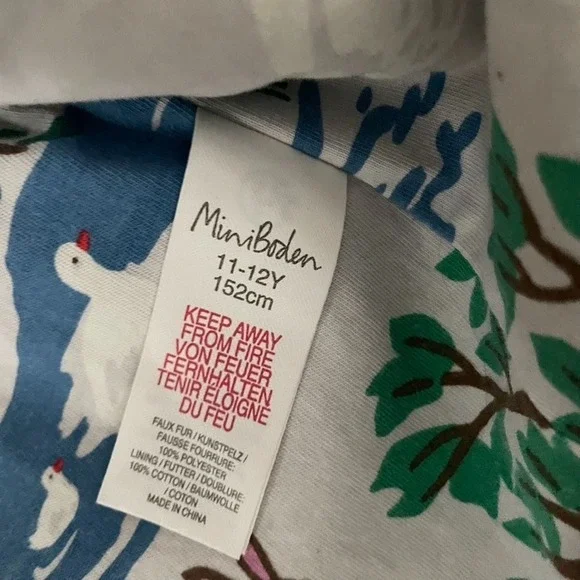 Mini Boden Blue Plush Faux Fur Cozy One Button Vest Cotton Lined Kid Size 11-12Y - Picture 5 of 6